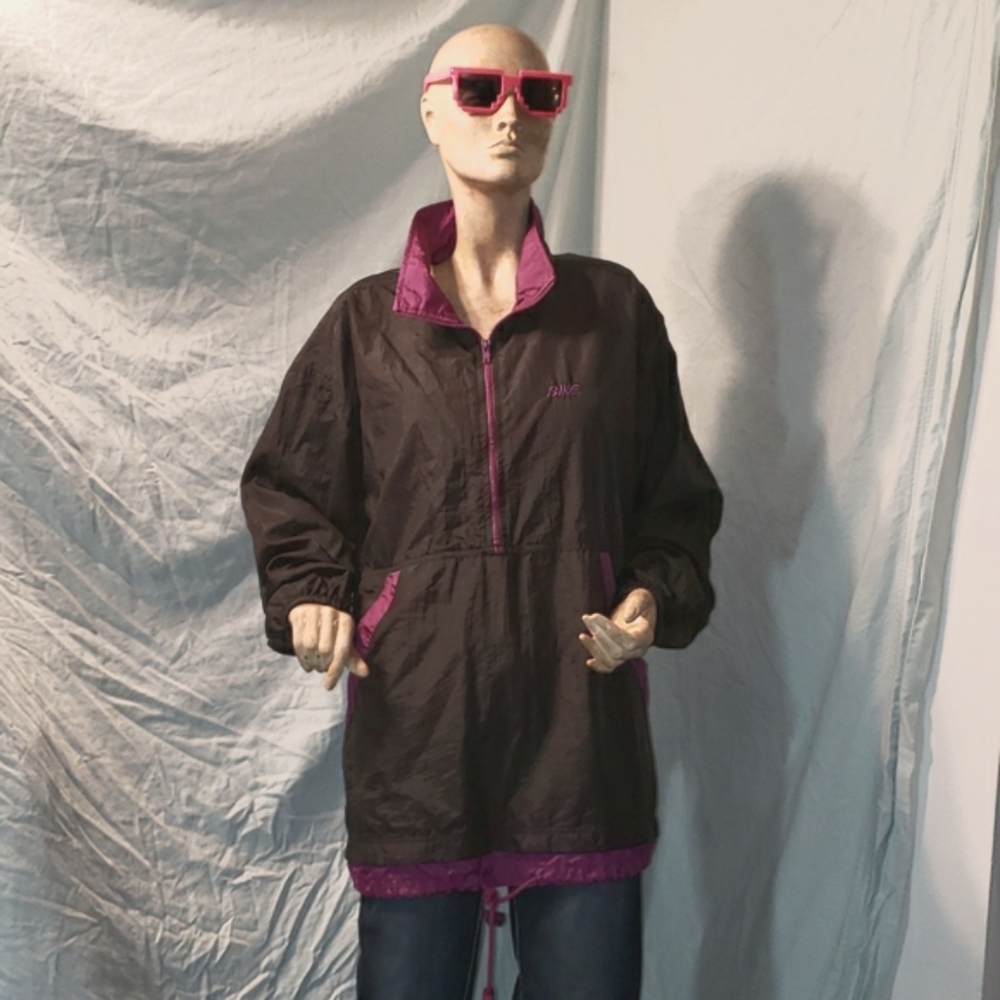 Vintage Bike Brand Half Zip Windbreaker Mens Super Oversized Small